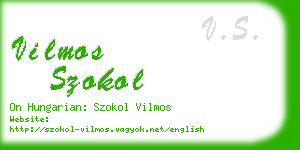 vilmos szokol business card